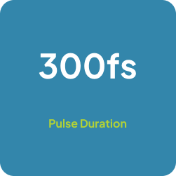 Pulse durations as low as 300 femtoseconds
