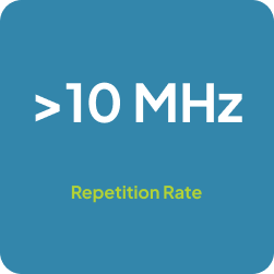 Great than 10 MHz repetition rate 